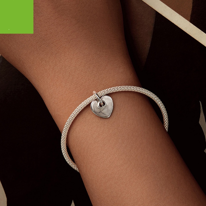 Simple Love Engraved DIY Pendant Fashionable And Versatile S925 Sterling Silver