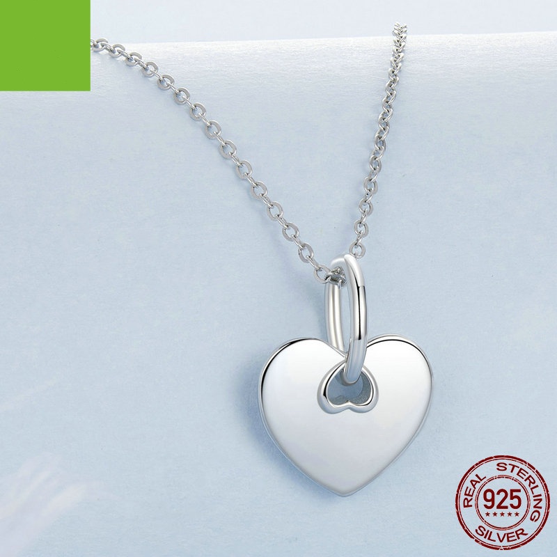 Simple Love Engraved DIY Pendant Fashionable And Versatile S925 Sterling Silver