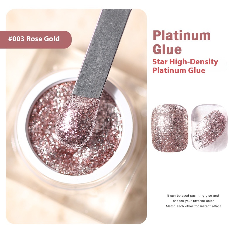 Star High Density Platinum Nail-beauty Glue Glitter Painted Metal UV Polish 6