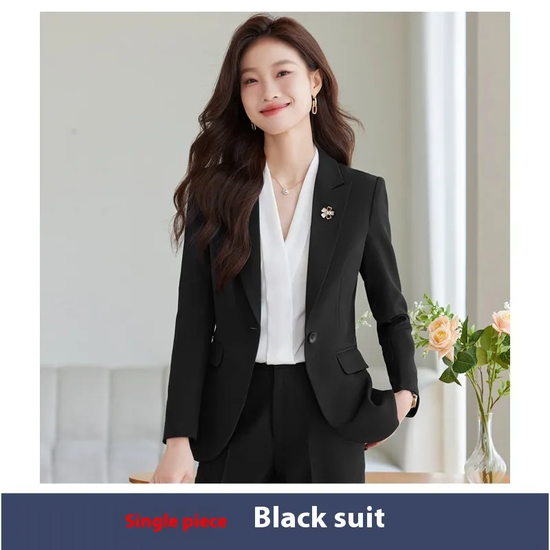 High Sense New Spring And Autumn College Student Interview Formal Wear Suit Jacket - Black Coat