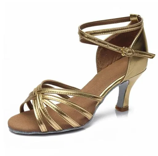 Indoor Satin Latin Dance Shoes Gold - Shop at LoveMi