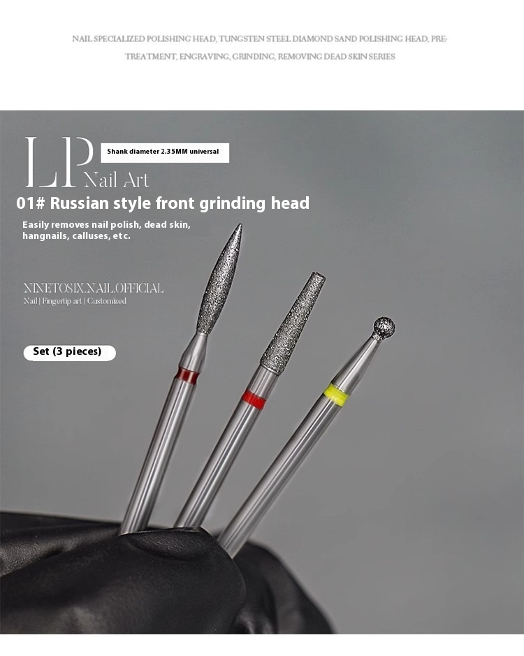 Pre-dismounting Polishing Head Set Of Diamond Sand For Manicure