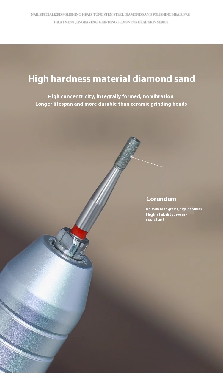 Pre-dismounting Polishing Head Set Of Diamond Sand For Manicure