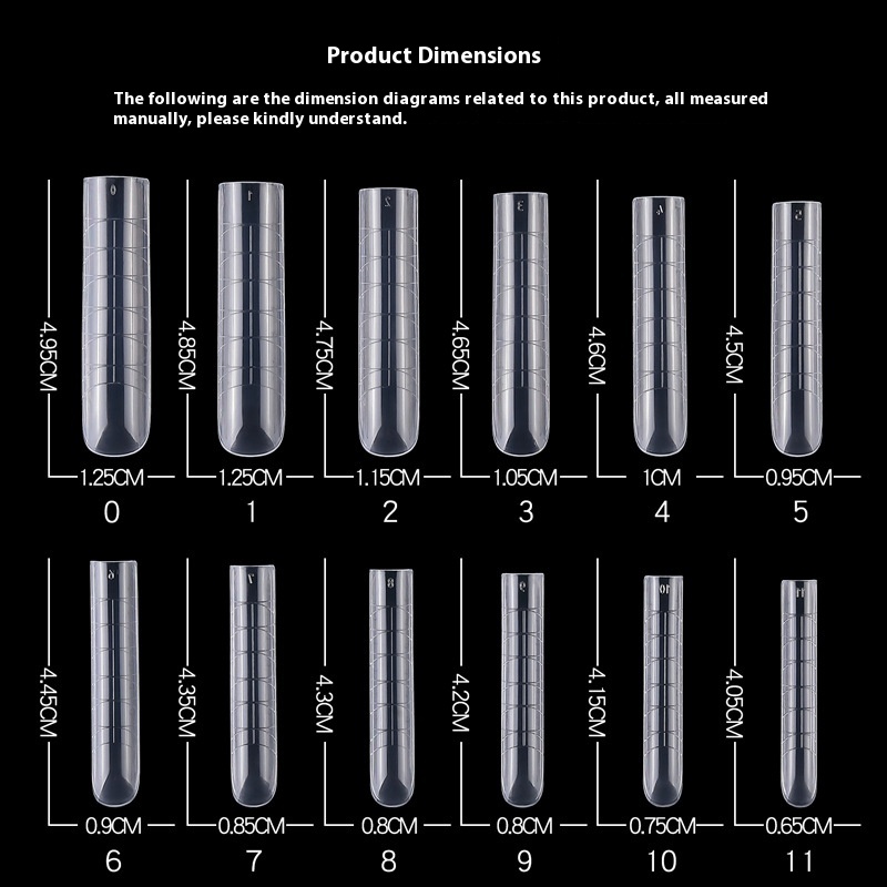 Beauty Crystal Extended Nail Mold With Scale Free Paper Cups Model