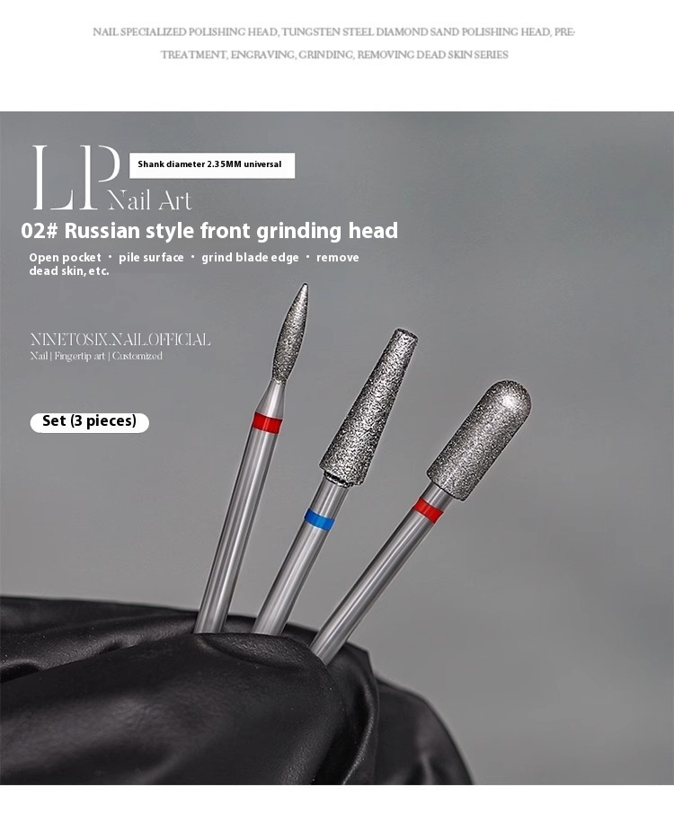 Pre-dismounting Polishing Head Set Of Diamond Sand For Manicure