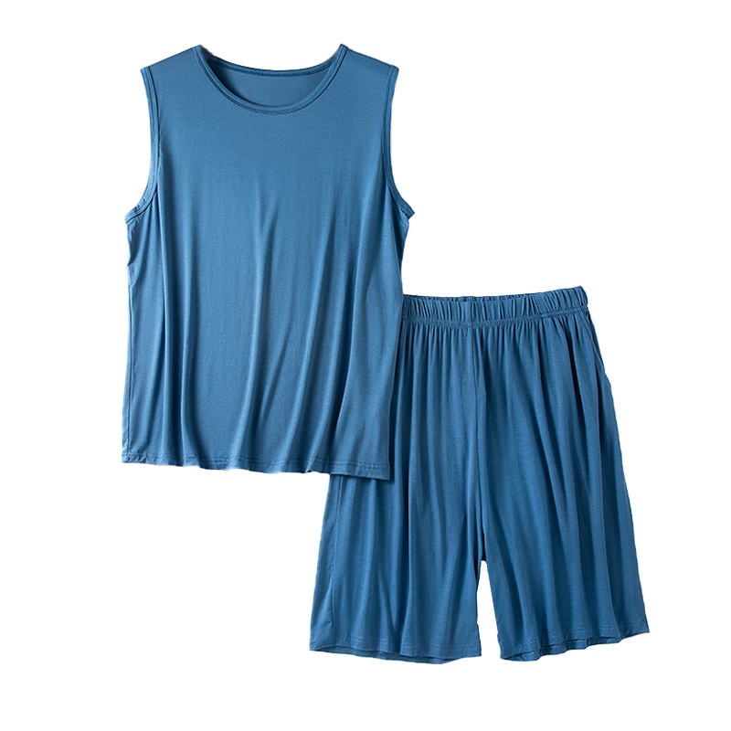 Men's Modal Vest Shorts Summer Loose Plus Size Sleeveless