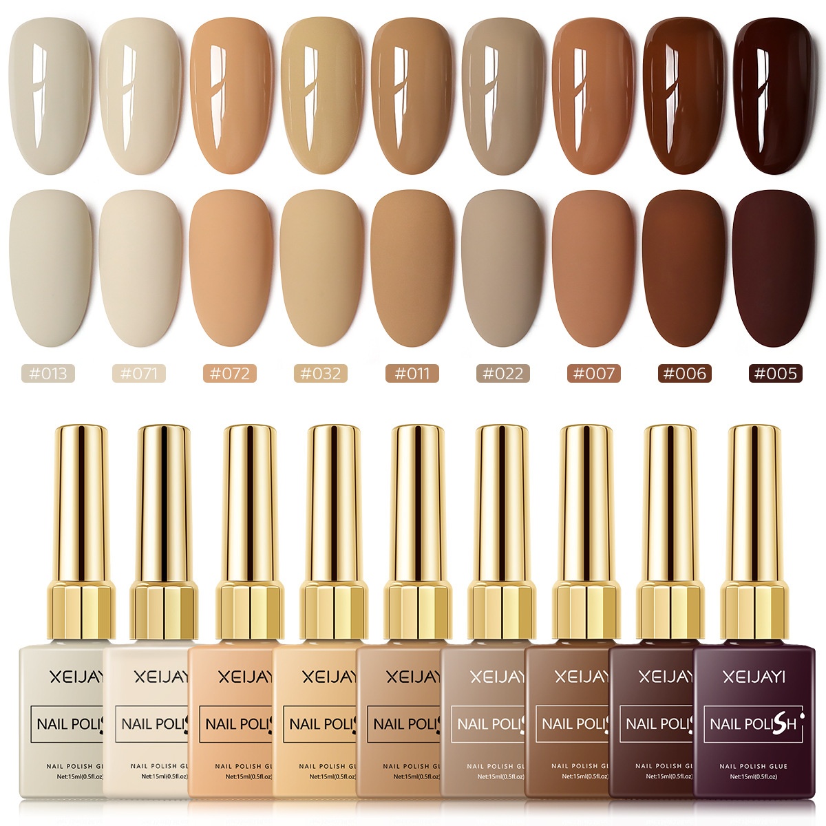 UV Polish Khaki Deerskin Brown Nail Salon Popular Color 5