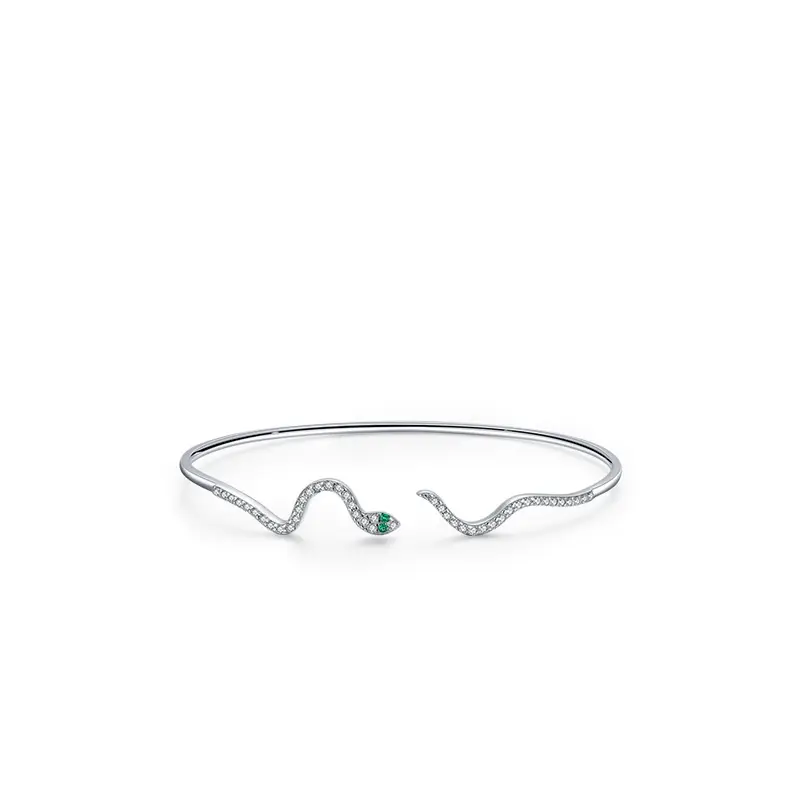 European And American S925 Sterling Silver Bracelet Special-interest Design Fashion Snake Bracelet