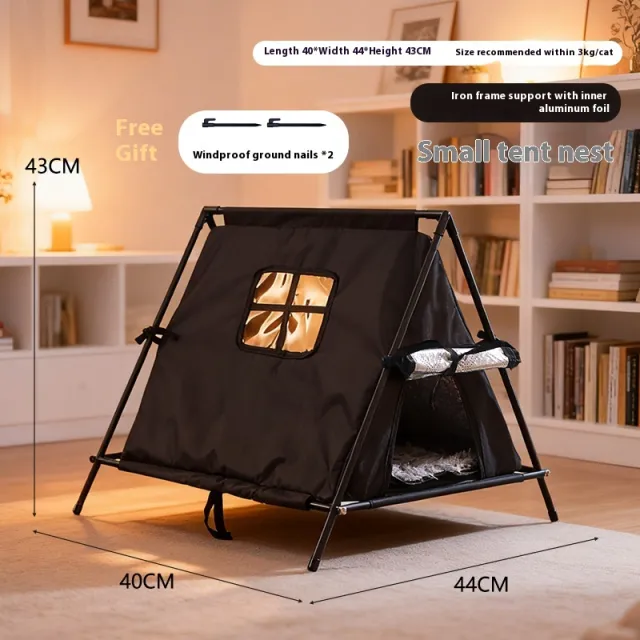 Cat Nest Winter Warm Outdoor Four Seasons Universal Long lasting Lock Temperature Black - Shop at LoveMi