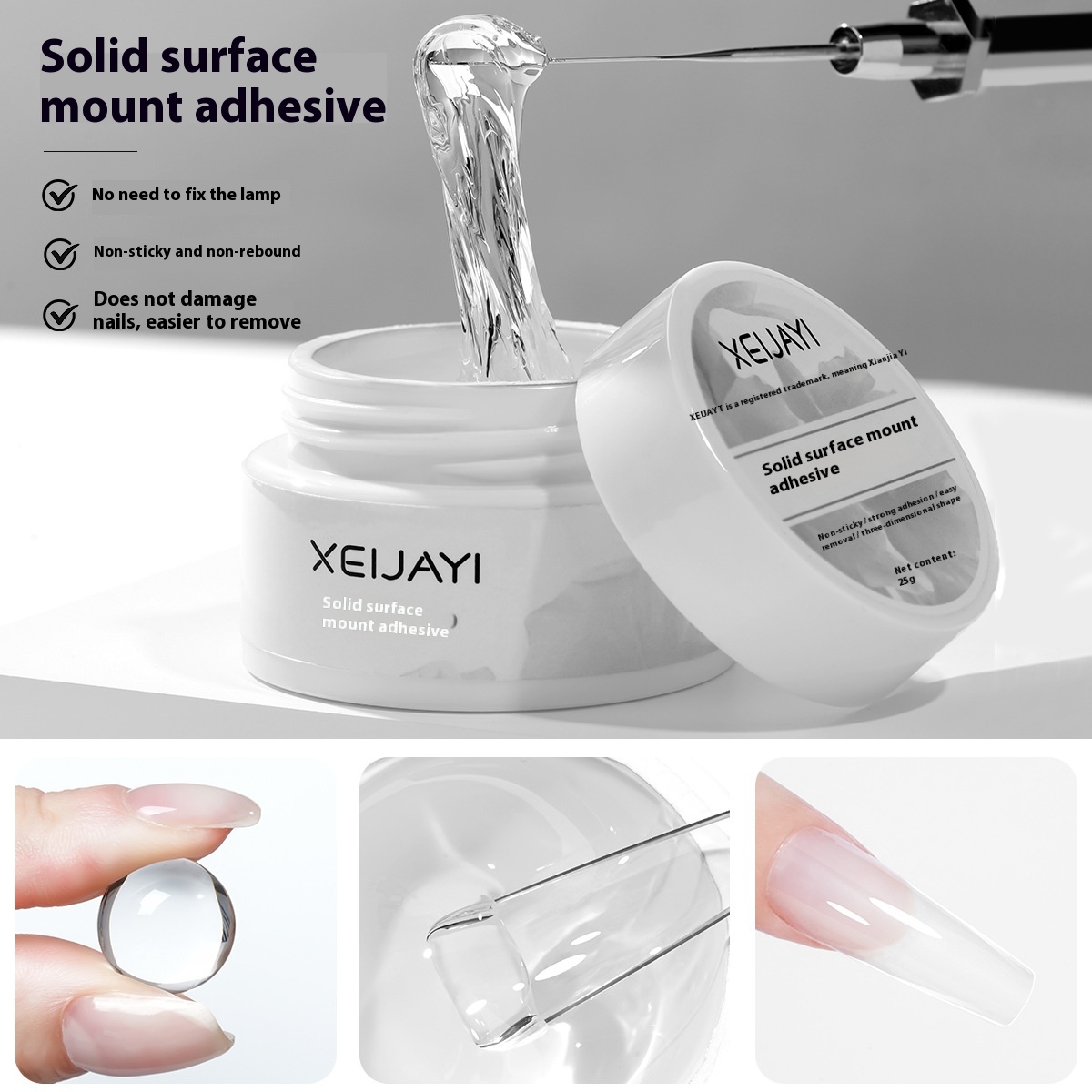 White Jar Construction Base Gel Shaping Reinforcement Construction Manicure Polish Gel 12