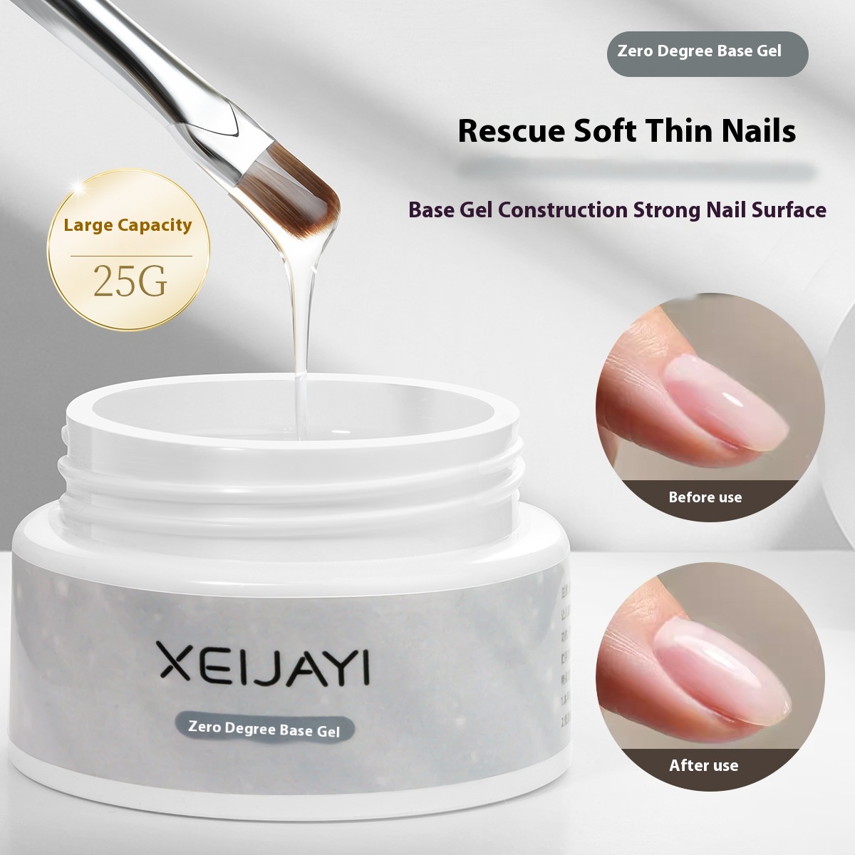 White Jar Construction Base Gel Shaping Reinforcement Construction Manicure Polish Gel 8