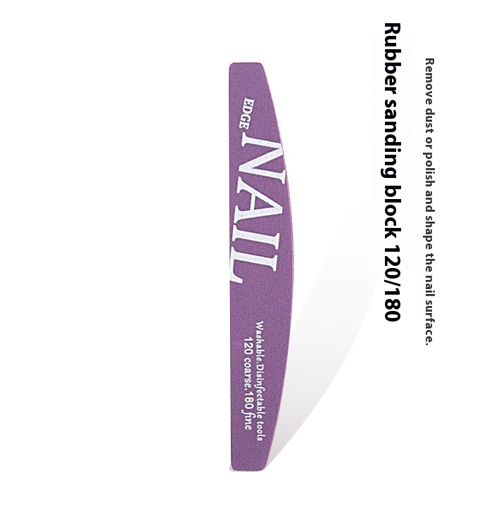 Manicure Nail File Polish Rub Pieces Nail Scissors Sponge Rub Burnishing Stick Nail Beauty Tool Set 3