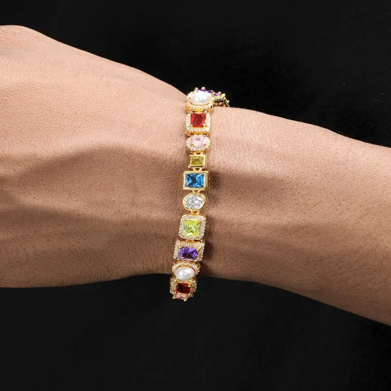 Colored Zircon Bracelets For Men And Women