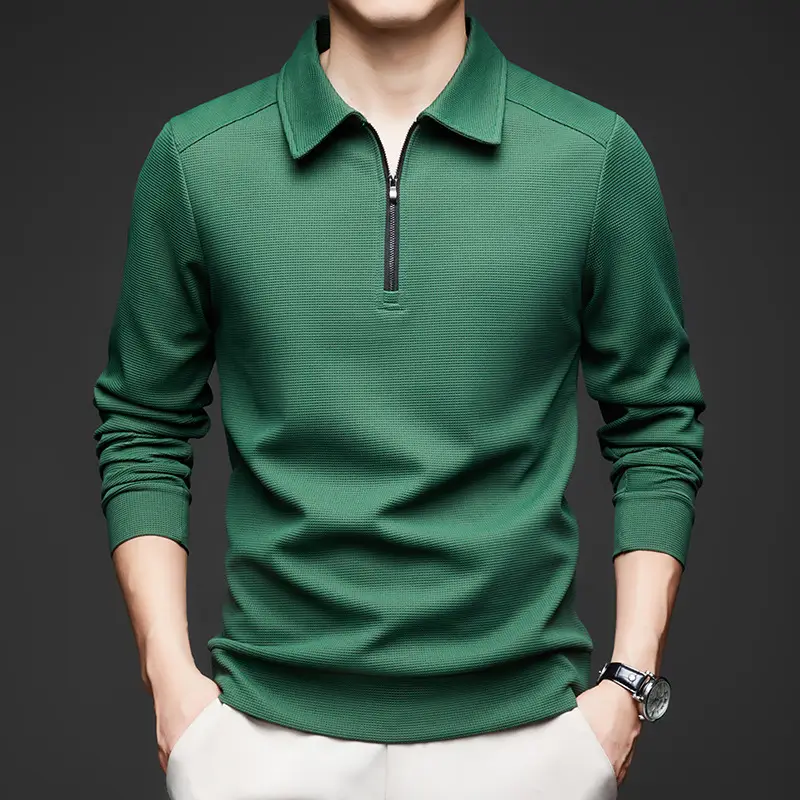 New Men's Sweater Lapel Long Sleeve