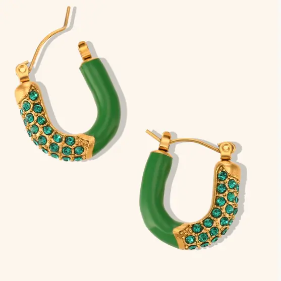 High-grade Earrings Female Personality U-shaped