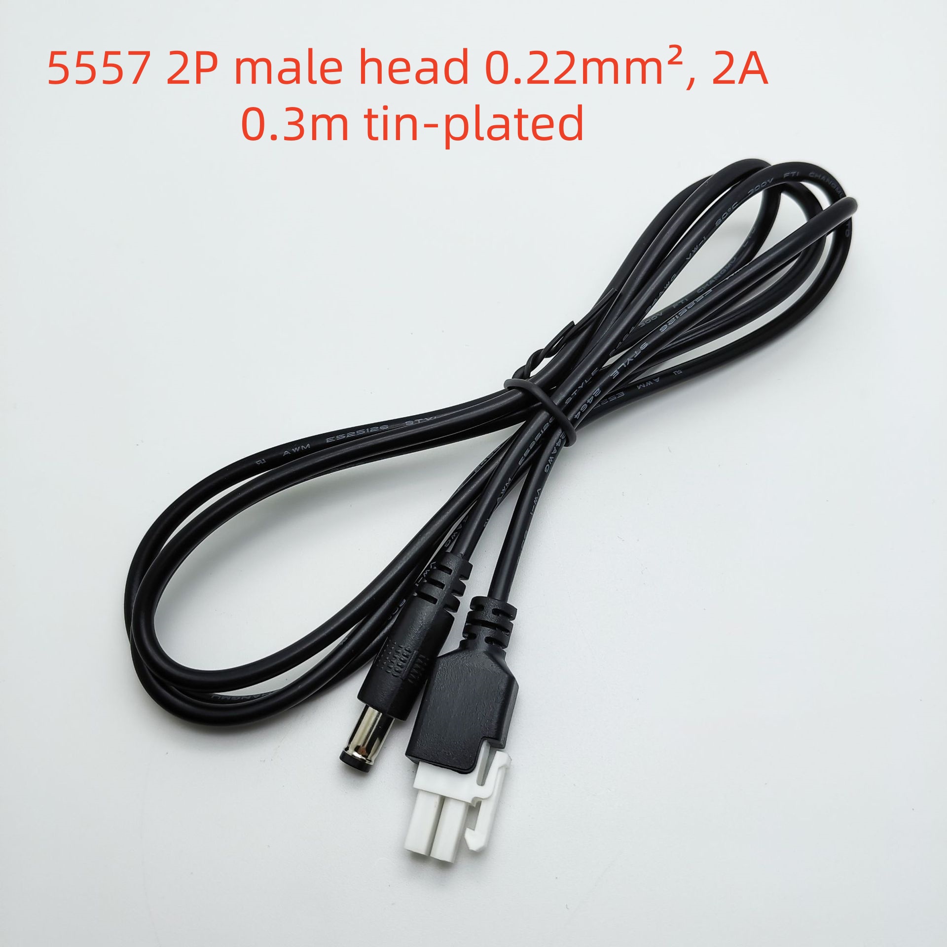 Male Connector Injection Head 5559 Terminal Coated Plug Cord