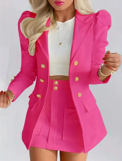 Women's Solid Color Mini Skirt Pink - Shop at LoveMi