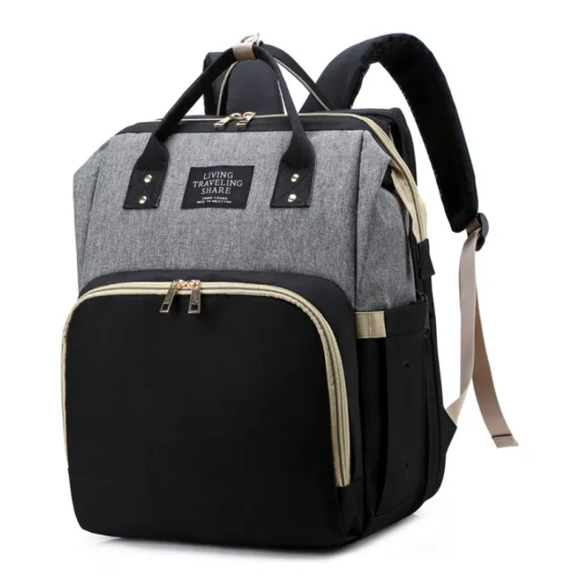Folding Mummy Bag Multifunctional Crib Gray - Shop at LoveMi