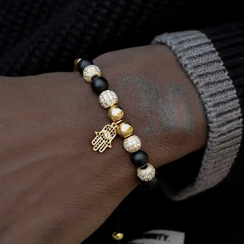 Drawstring Gold-plated Diamond God's Eye Bracelet