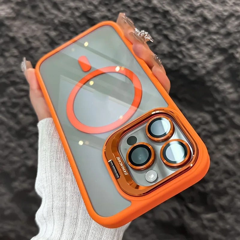 Magnetic Lens Bracket Acrylic Transparent Phone Case - Image 8
