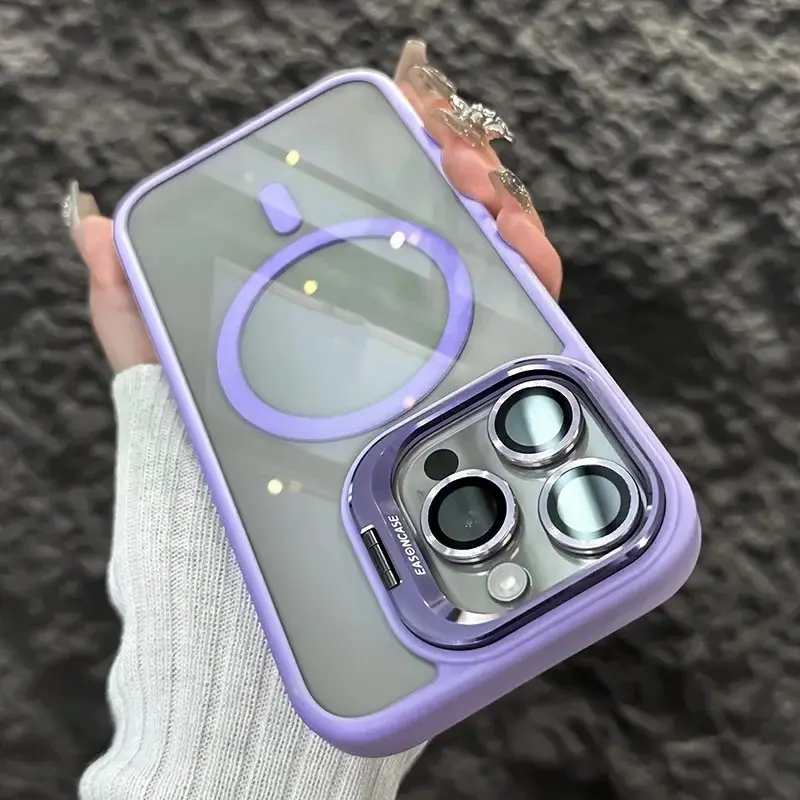 Magnetic Lens Bracket Acrylic Transparent Phone Case