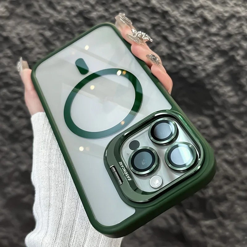 Magnetic Lens Bracket Acrylic Transparent Phone Case - Image 10