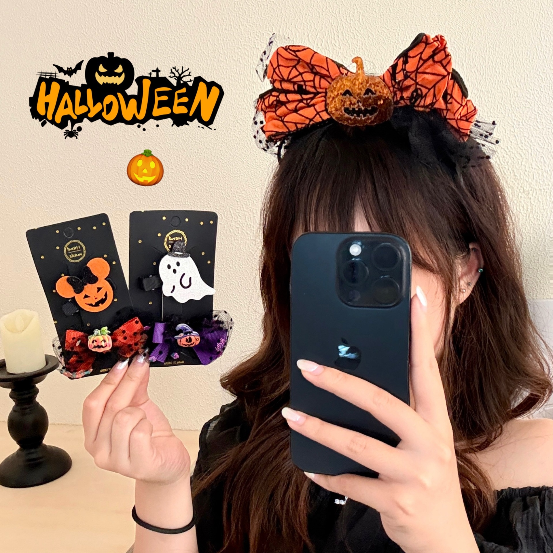 New Halloween Children's Bow Funny Barrettes 3