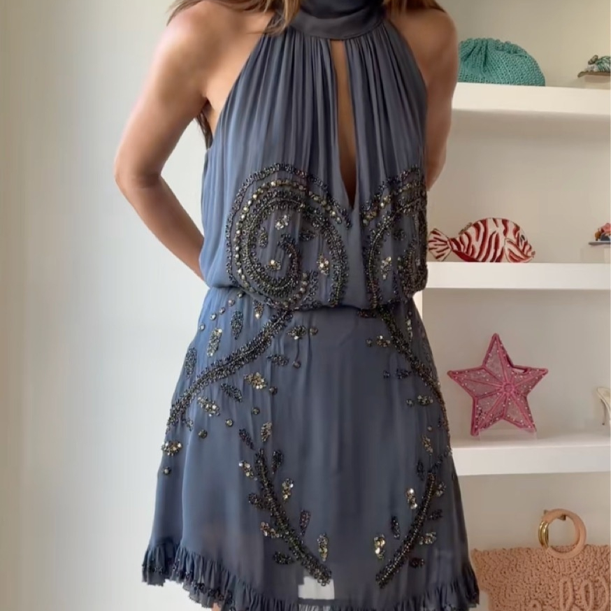 New Fashion Machine Embroidery Sequins Dress — image 1