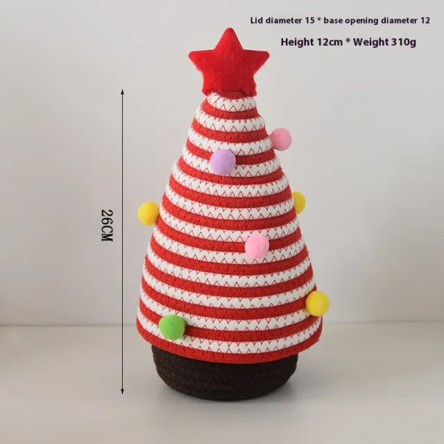 Hallway Decorations Christmas Decoration Storage Basket Red And White - Shop at LoveMi