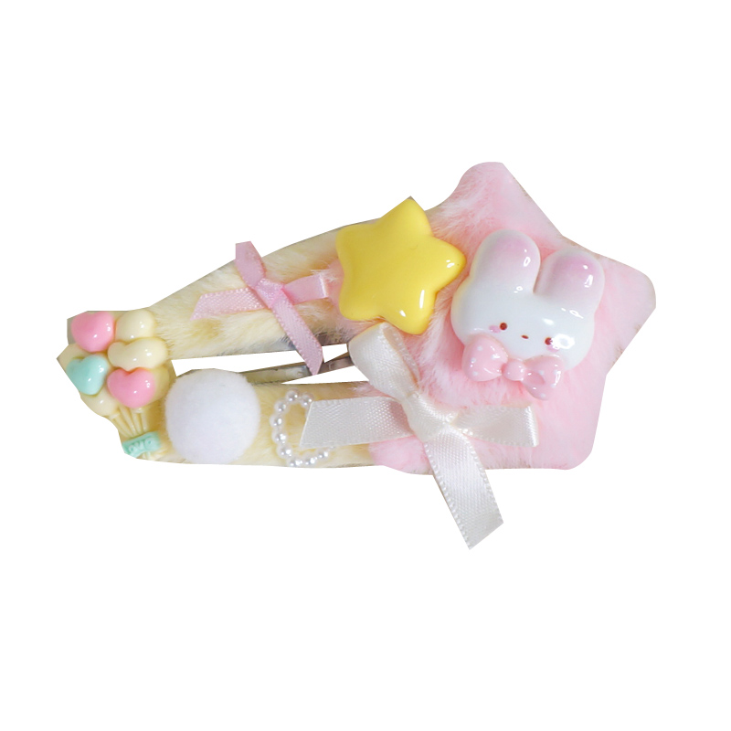 Cute Yellow Blue Plush XINGX Hairpin Headdress Lolita Bow 5