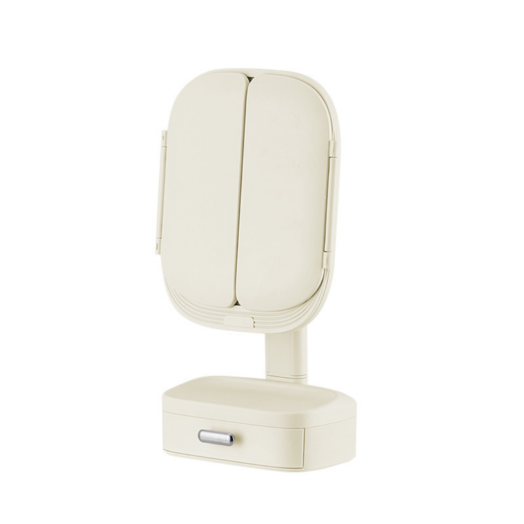 Led Desktop Cosmetic Mirror Household Foldable With Light 7