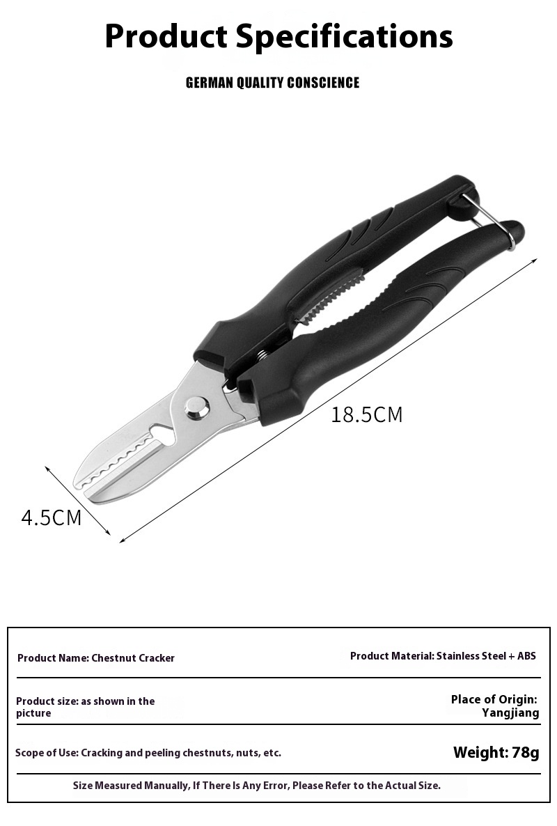 Kitchen Special Chestnut Opening Peeling Tool Scissors