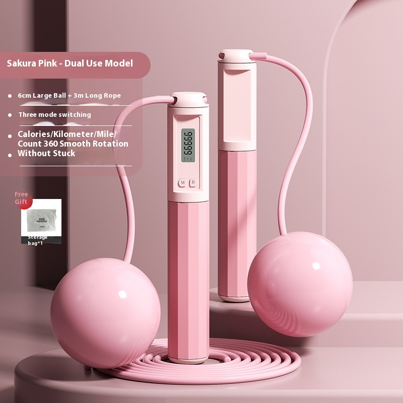 Smart Counting Rope Skipping Sporting Goods Light Pink Dual Use - Shop at LoveMi