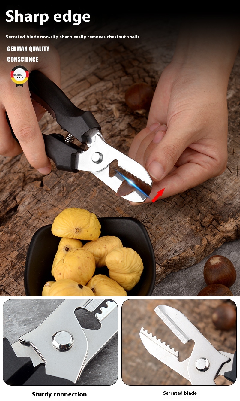 Kitchen Special Chestnut Opening Peeling Tool Scissors