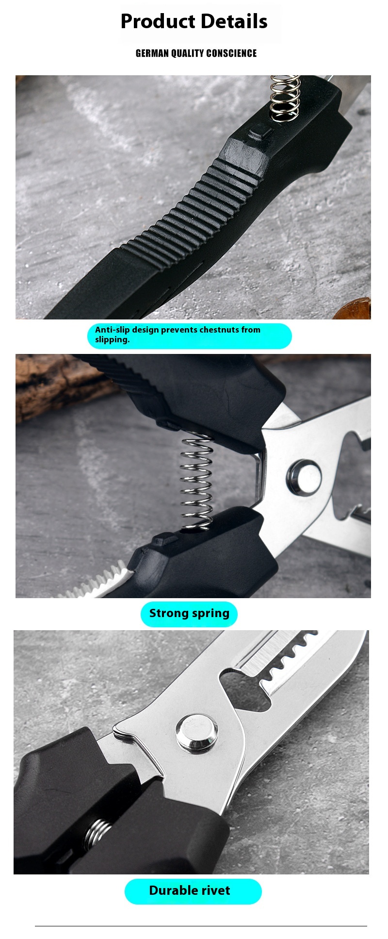 Kitchen Special Chestnut Opening Peeling Tool Scissors