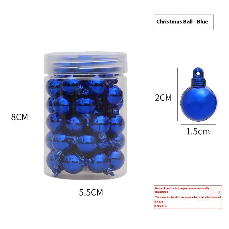 48 Christmas Electroplated Glossy Balls Mini Hanging Ball
