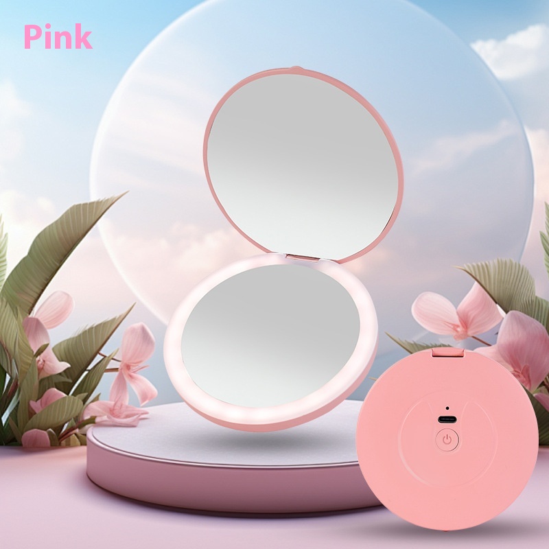 New Mini Portable LED Luminous Makeup Mirror 4