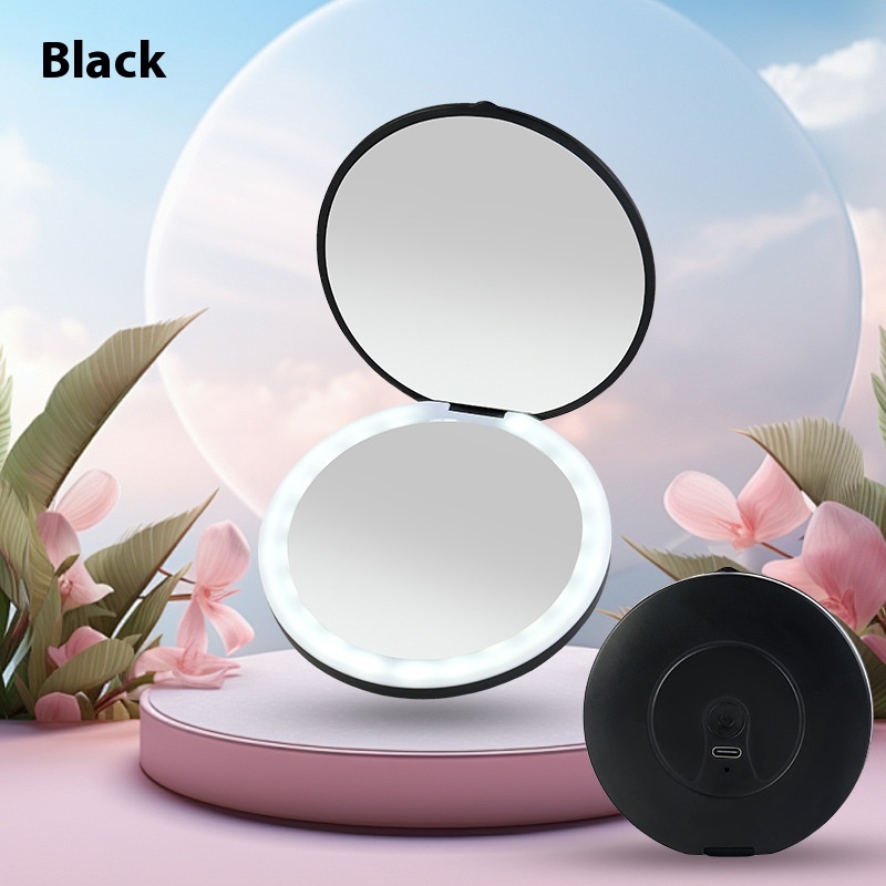 New Mini Portable LED Luminous Makeup Mirror 5