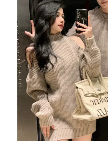 Women's Pullover Round Neck Sweater Women'S Skirt L - Shop at LoveMi