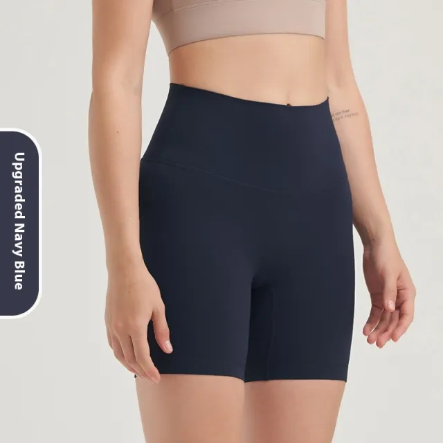 Double sided Grinding Shorts Yoga Pants Female High Waist Track Shorts Navy - Shop at LoveMi