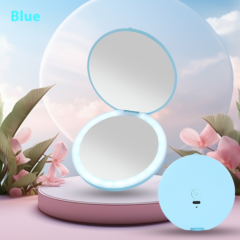 New Mini Portable LED Luminous Makeup Mirror 7
