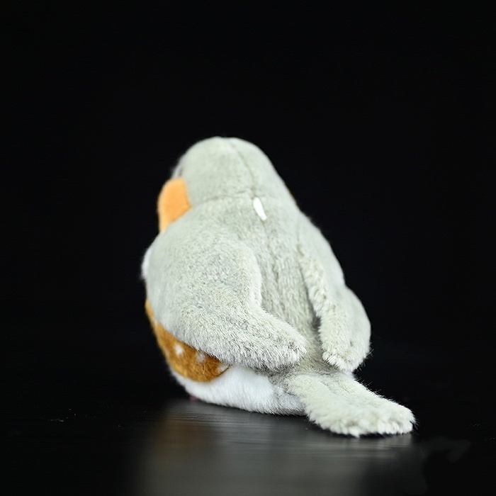 Fat Choo Series Zebra Finch Doll Simulation Gray Toy Pendant