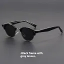 Black Silver Frame Gray Piece