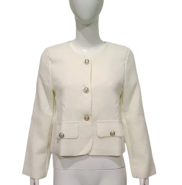 Socialite Temperament Crew Neck Dress Two piece Suit White Coat - Shop at LoveMi