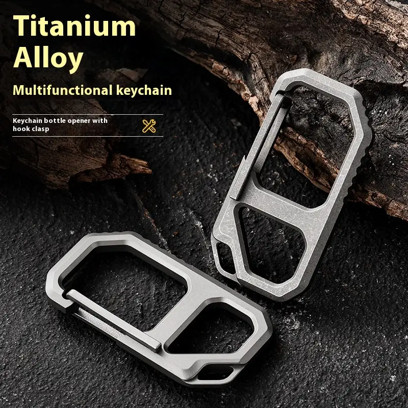Creative Edc Titanium Alloy Keychain Outdoor Multifunctional