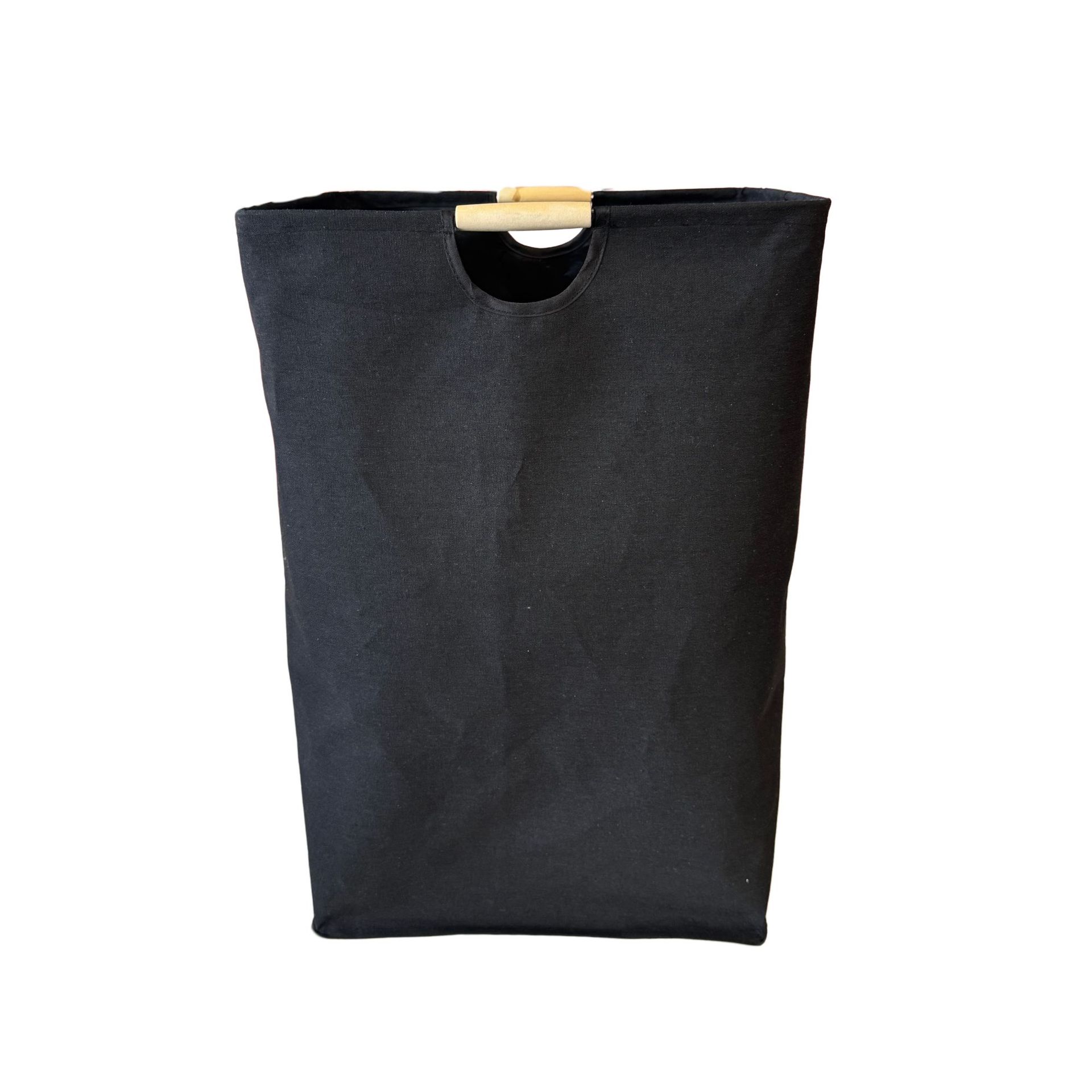 Cotton And Linen Laundry Basket Household Folding Hand Fabric Laundry Baskets Black - Shop at LoveMi