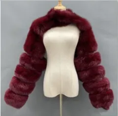 New Artificial Fur Short Fake Fur Coat Women - Wine Red - View 1