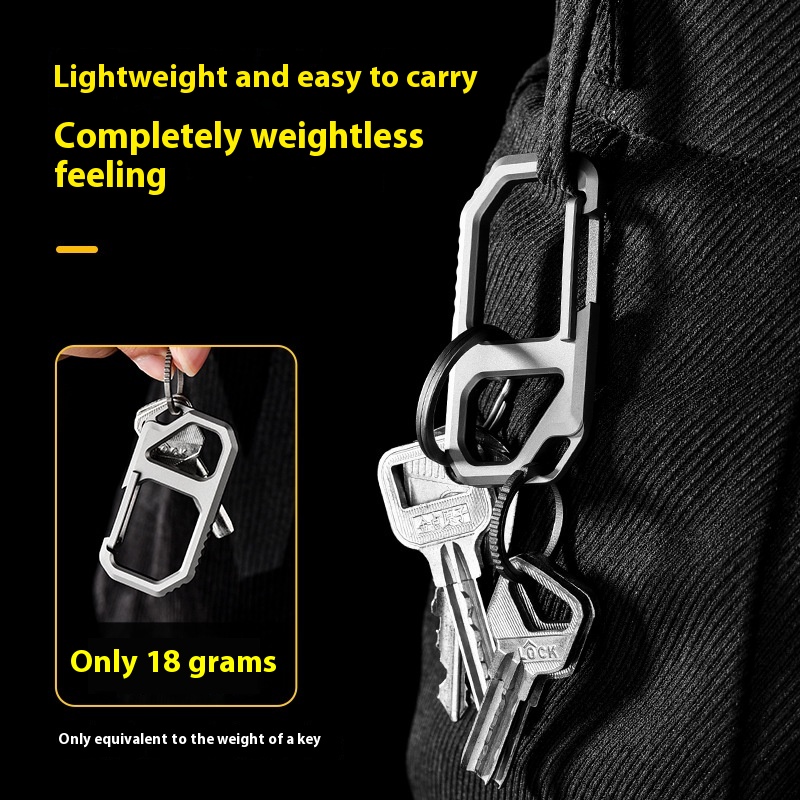 Creative Edc Titanium Alloy Keychain Outdoor Multifunctional