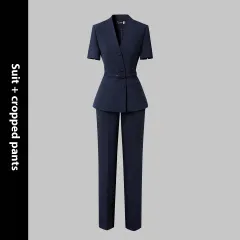 Short Sleeve Suit Women's Summer Thin Business Wear - Ankle Length Suit Pants - View 1