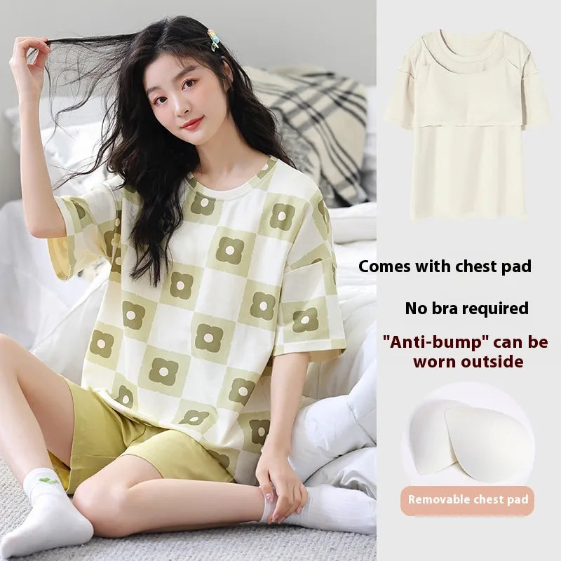 Casual Loose Home Wear Korean Style Sweet Two-piece Suit - Ysh29002-Xxl